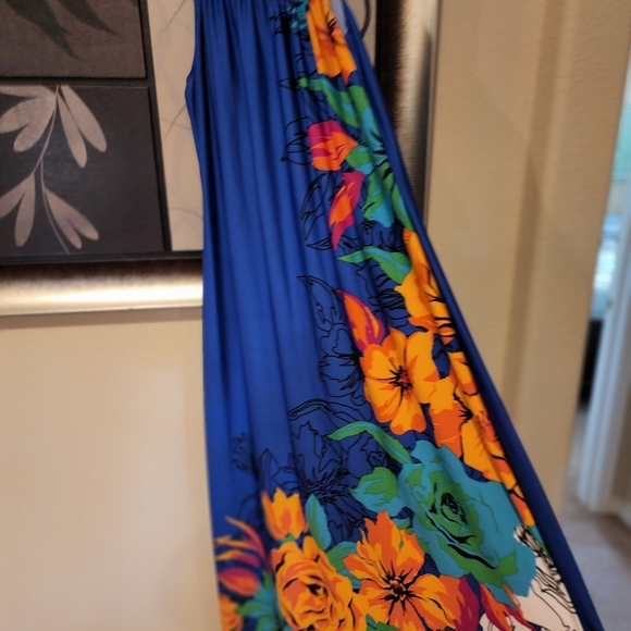 Blue-Multi Color Maxi Dress - Picture 2 of 4